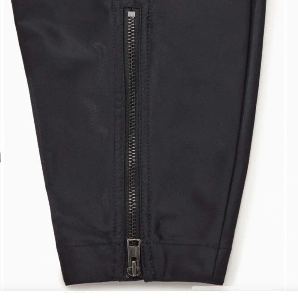 COS cropped hooded nylon crop jacket navy sleeve zip sporty luxe designer - Picture 4 of 15